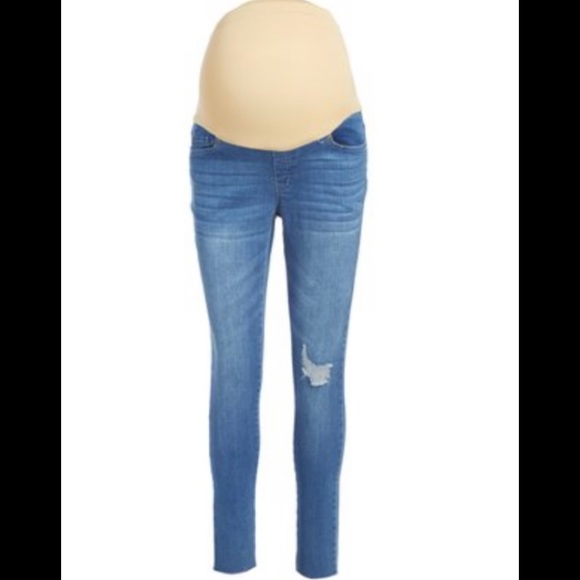Denim - Mom and co distressed maternity jeans basically new